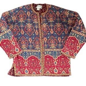 Orvis Quilted Reversible Jacket - Vintage Bo-ho Paisley Print (L)